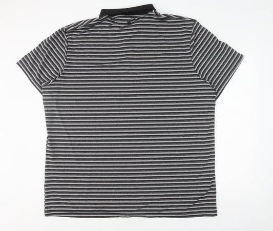 Mountain Warehouse Men's Black XXL Striped Polo