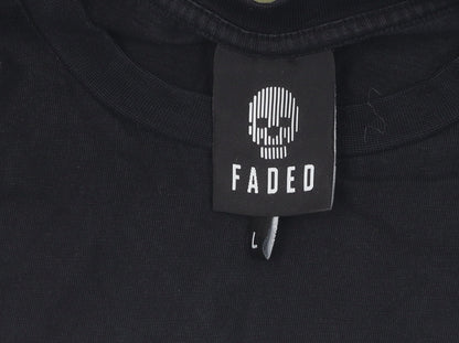 Faded Black Graphic T-Shirt for Men - Size L