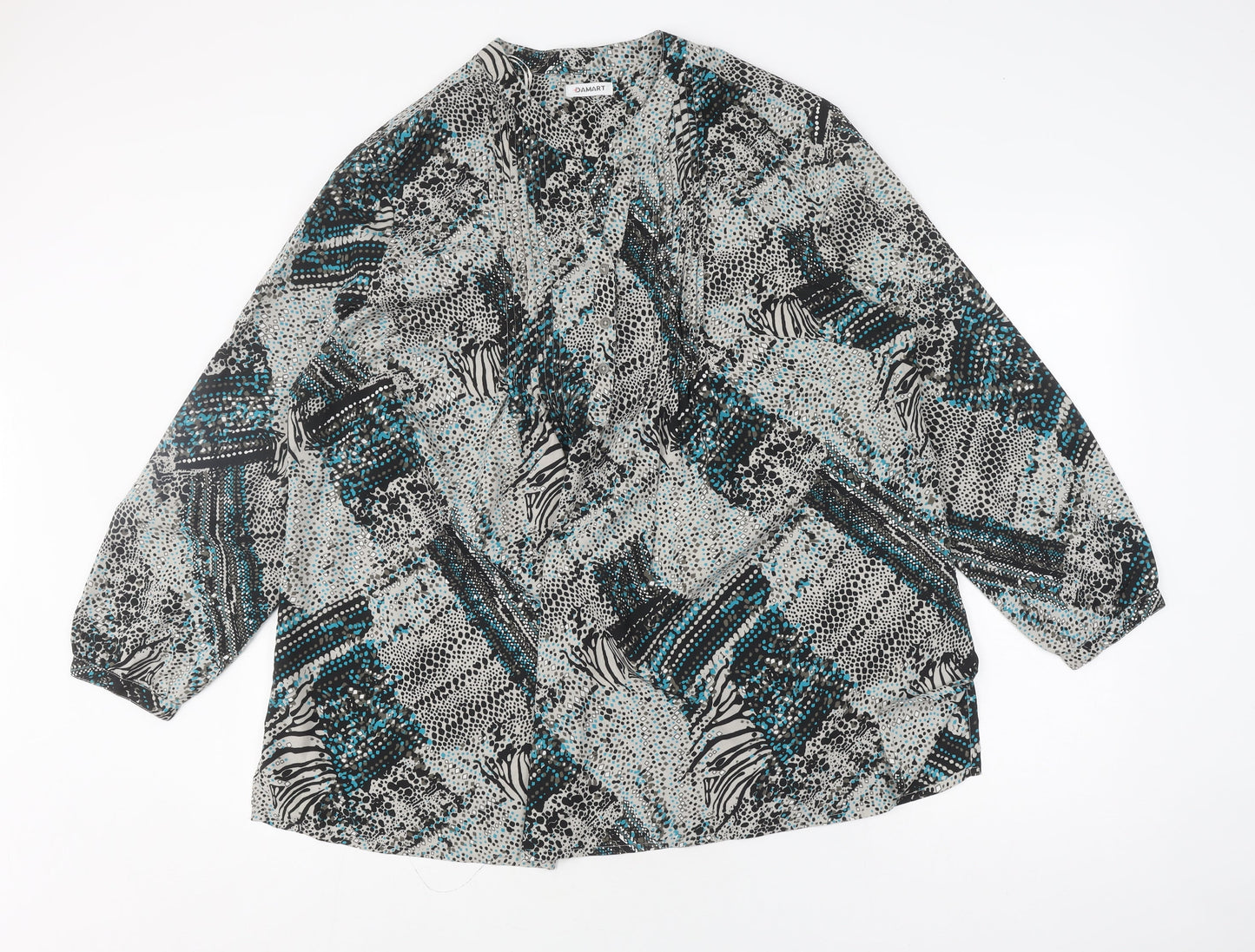 Damart Women's Multicoloured Geometric Blouse Size 22