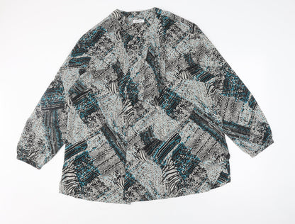 Damart Women's Multicoloured Geometric Blouse Size 22
