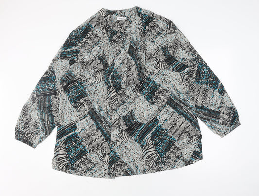 Damart Women's Multicoloured Geometric Blouse Size 22