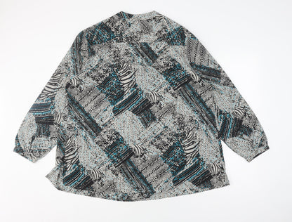 Damart Women's Multicoloured Geometric Blouse Size 22