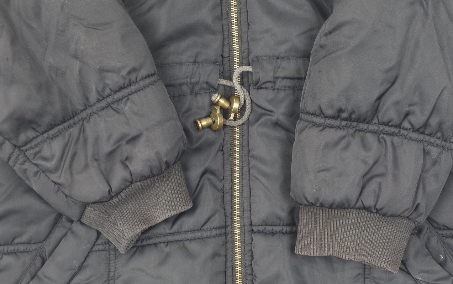 Womens UK Size 10 Topshop Black Puffer Jacket