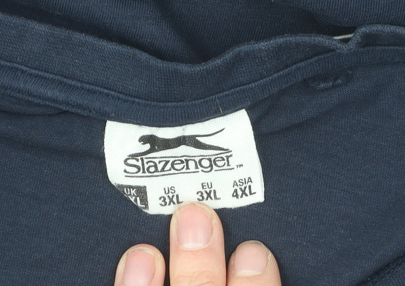 Slazenger Men's Blue 3XL V-Neck T-Shirt