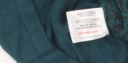 Honor Millburn Women's Green Cardigan S Round Neck Knit
