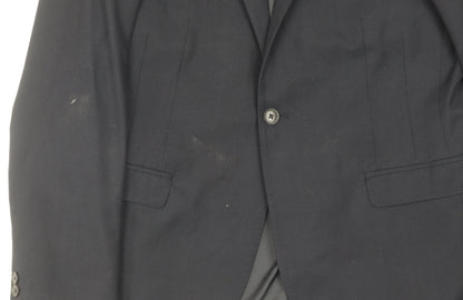 Mens UK Size 40 Moss Regular Black Suit Jacket