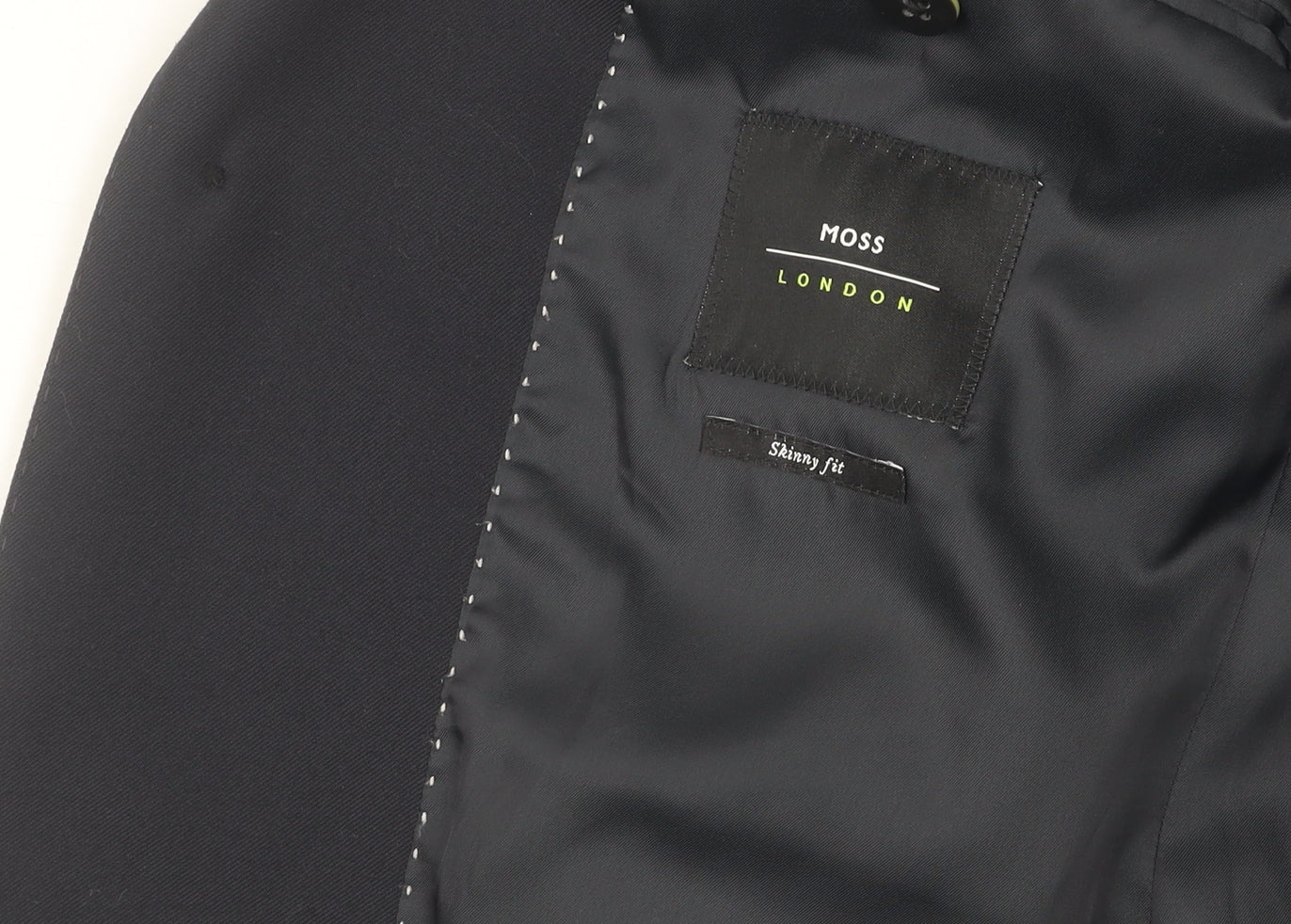 Mens UK Size 40 Moss Regular Black Suit Jacket