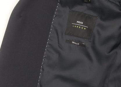 Mens UK Size 40 Moss Regular Black Suit Jacket