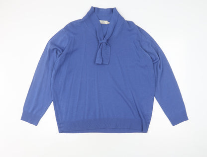 Honor Millburn Women's Blue High Neck Jumper Size 22
