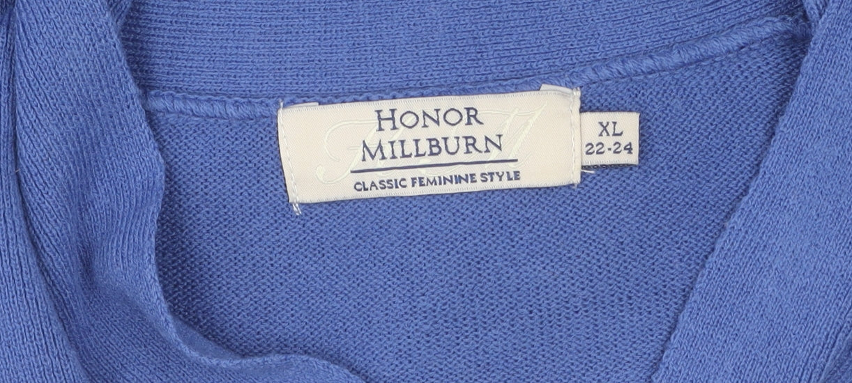 Honor Millburn Women's Blue High Neck Jumper Size 22