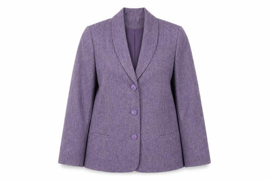 Front view of Honor Millburn Women's Purple Blazer, size 12