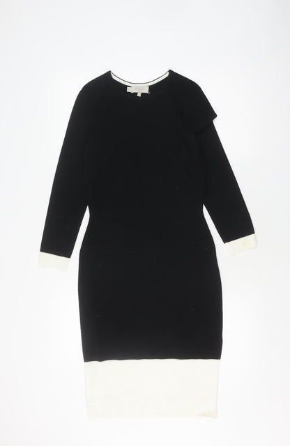 Hobbs Women's Black/White Sheath Dress Size 8