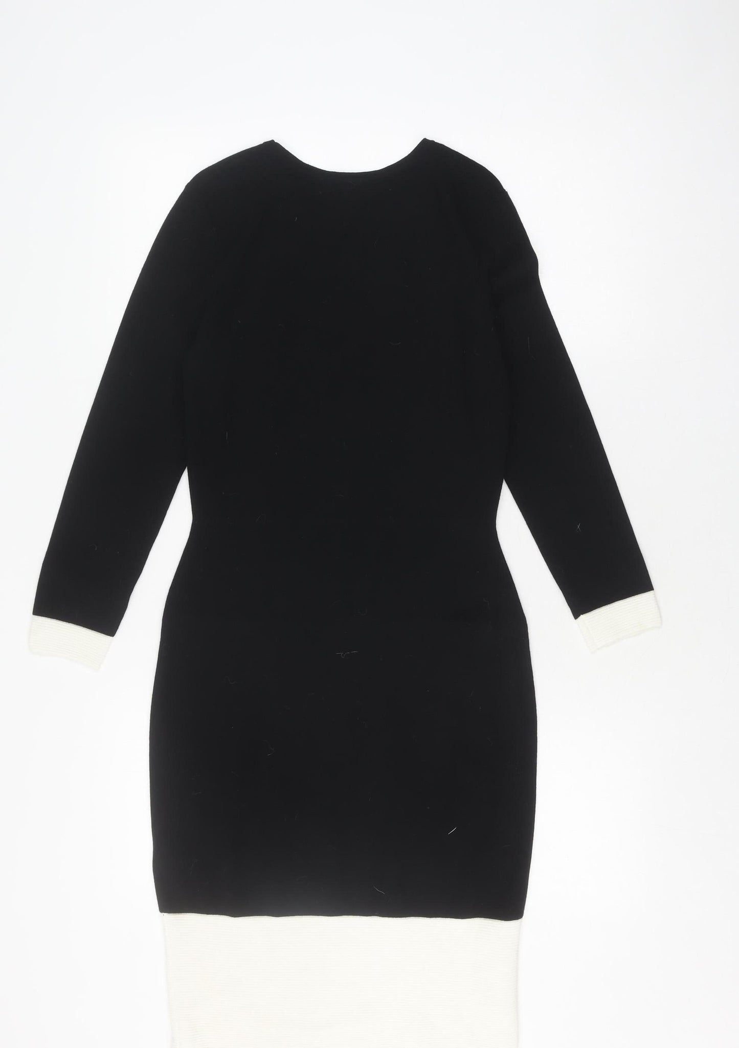 Hobbs Women's Black/White Sheath Dress Size 8