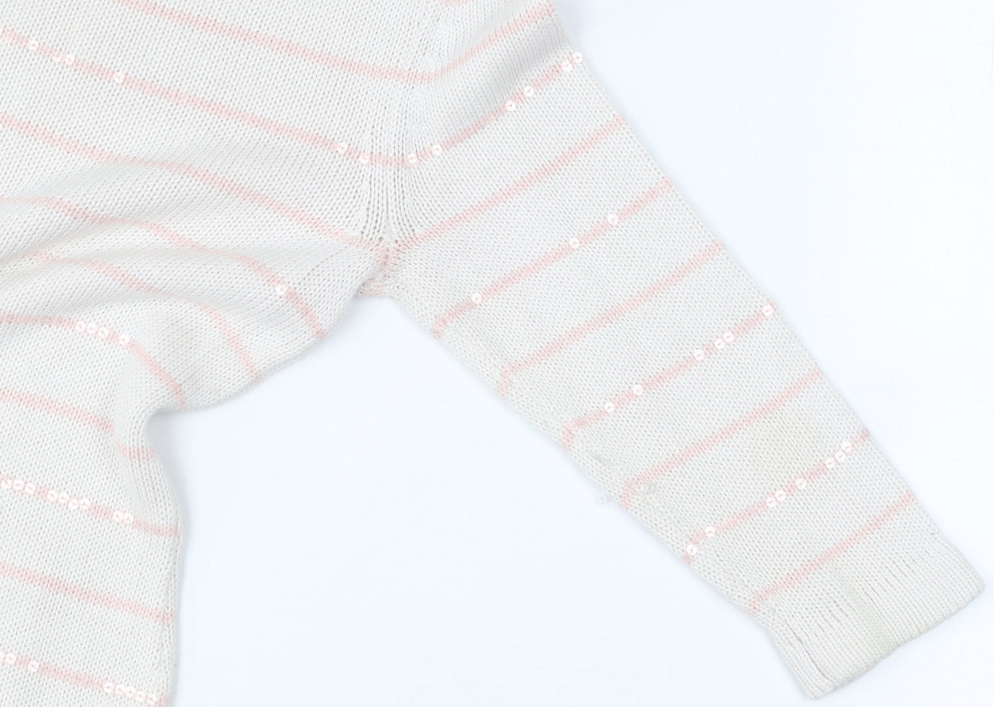 Womens UK Size 10 Laura Ashley White Pullover Jumper