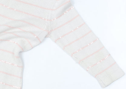 Womens UK Size 10 Laura Ashley White Pullover Jumper
