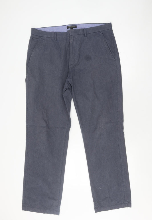 Banana Republic Men's Blue Chino 36 Straight Trousers