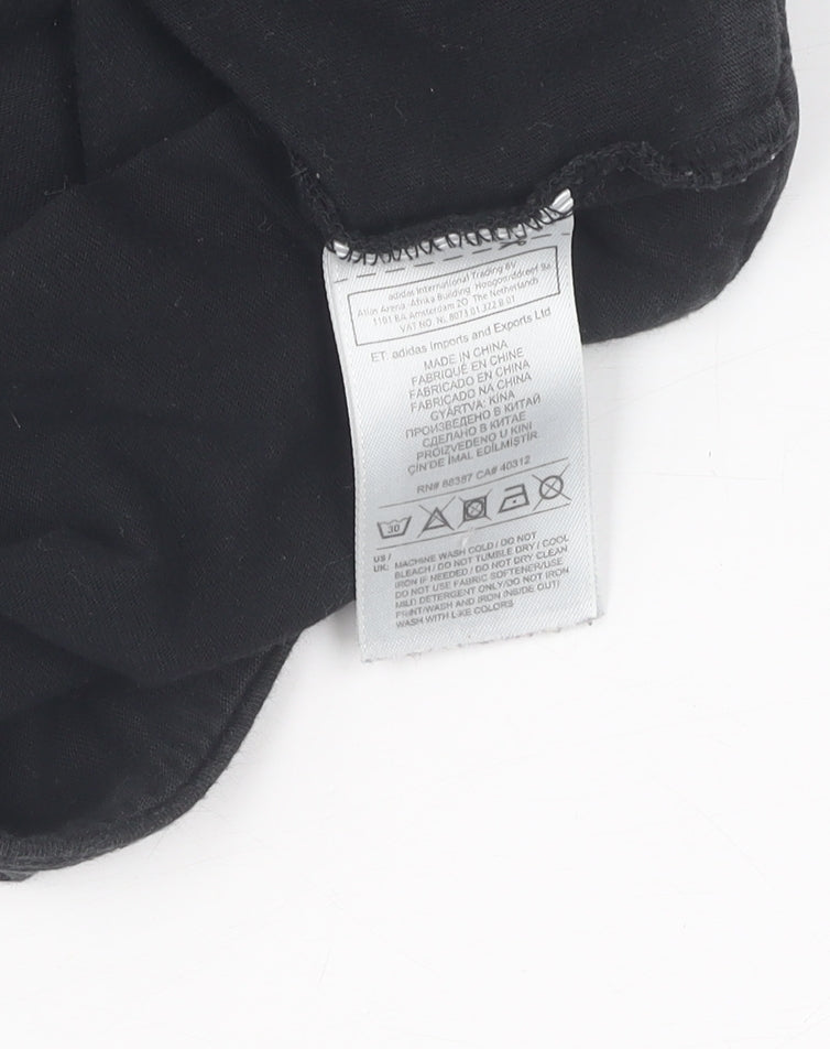 Womens UK Size XS adidas Black Cropped Tank