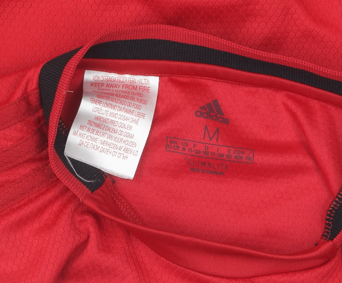 Adidas Red Boys Football Jersey M - Sports Style Activewear