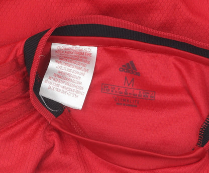 Adidas Red Boys Football Jersey M - Sports Style Activewear