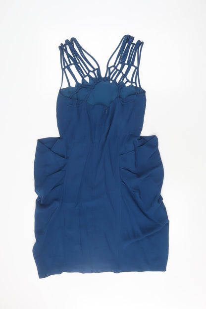 Whistles Women’s Blue Silk Slip Dress - Size 10
