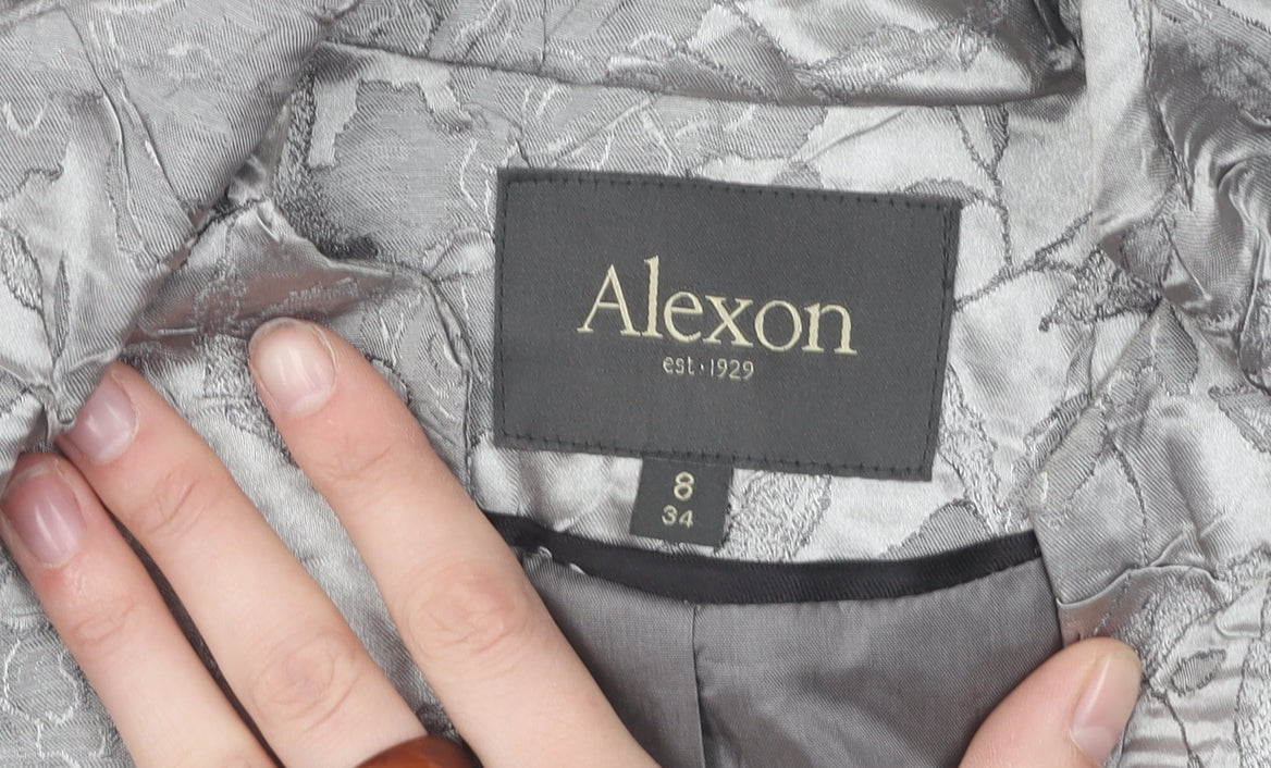 Womens UK Size 8 Alexon Regular Grey Suit Jacket