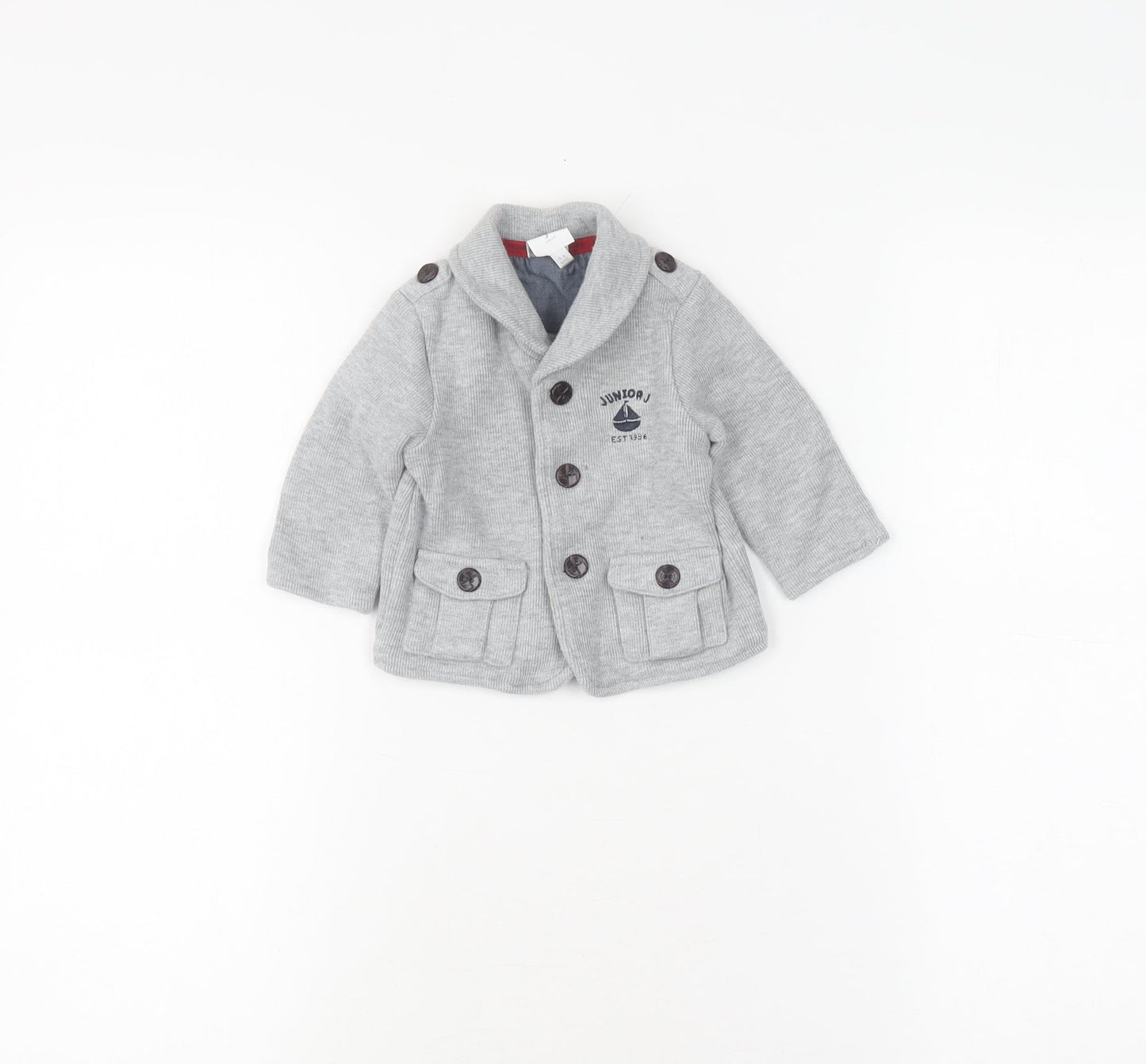 Junior J Grey Unisex Baby Pea Coat 3-6 Months