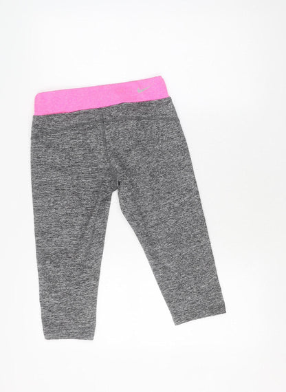 Nike Women's Grey Cropped Leggings - Size S
