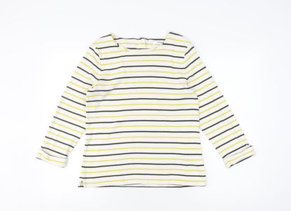 L.K. Bennett Women's Yellow Striped Pullover Jumper S