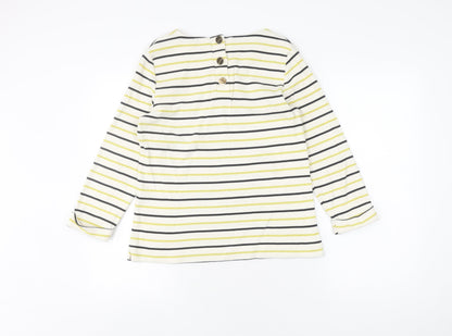 L.K. Bennett Women's Yellow Striped Pullover Jumper S