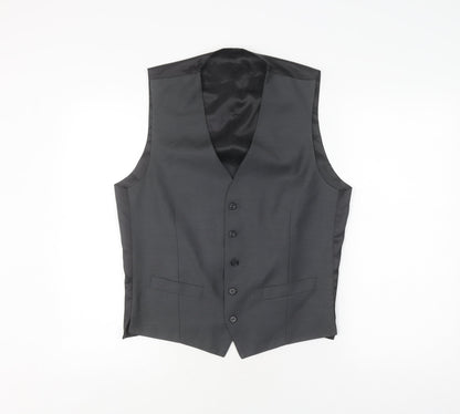 Mens UK Size 38 Ben Sherman Regular Grey Suit Waistcoat