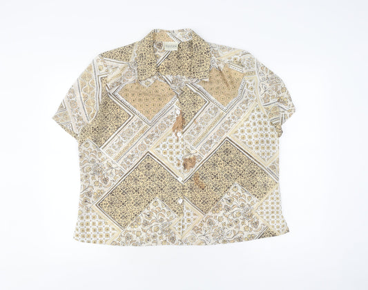 Womens UK Size 16 Eastex Multicoloured  Button-Up