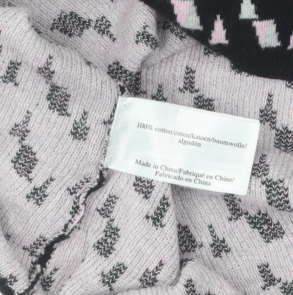 Laura Ashley Women's Black Cardigan, Size 12, Geometric Knit