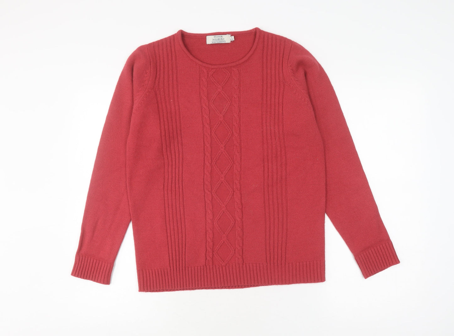 Womens UK Size 10 Honor Millburn Red Pullover Jumper