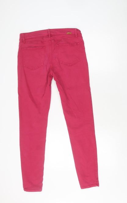 Womens UK Size 10 Massimo Dutti Slim Fit Casual Pink Trousers