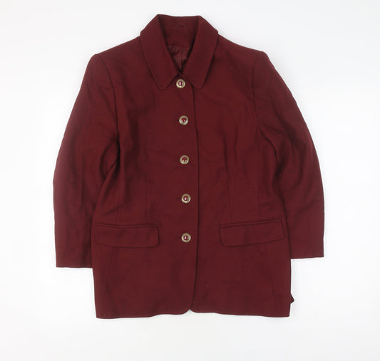 Eastex Women's Red Wool Blazer, Size 12, Vintage Tailored