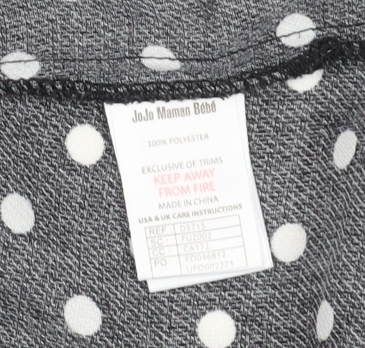 JoJo Maman Bébé Women's Black Polka Dot Shirt Dress Size 10