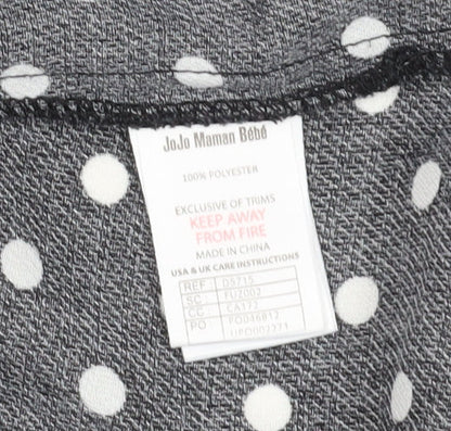 JoJo Maman Bébé Women's Black Polka Dot Shirt Dress Size 10