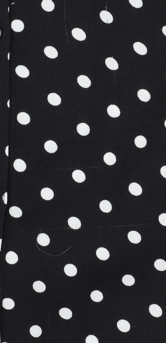 JoJo Maman Bébé Women's Black Polka Dot Shirt Dress Size 10