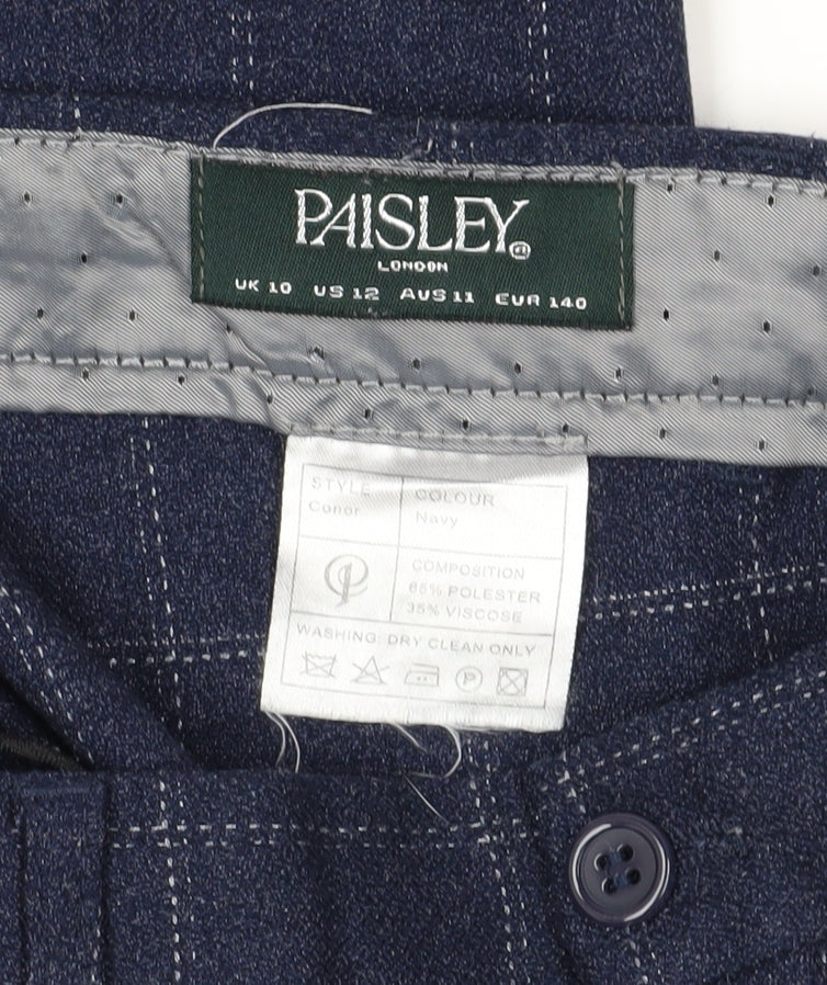Paisley Boys Blue Check Dress Pants, Size 10 Years