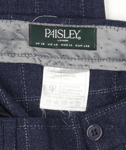 Paisley Boys Blue Check Dress Pants, Size 10 Years