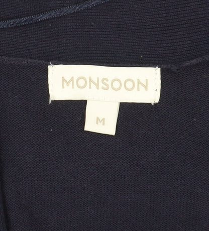 Womens UK Size M Monsoon Blue Cardigan Jumper
