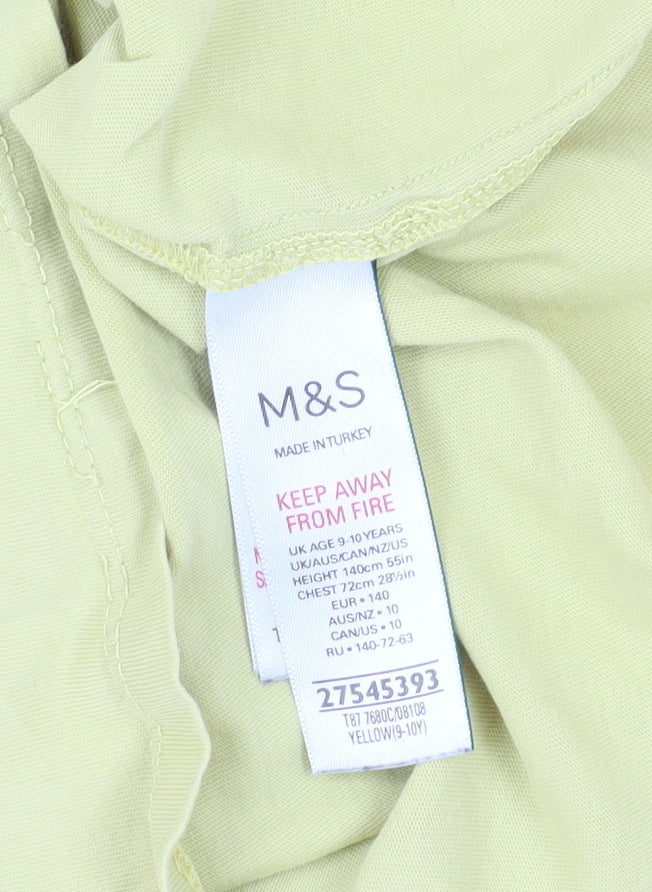 Marks and Spencer Boys Yellow Jurassic World T-Shirt, Size 9-10