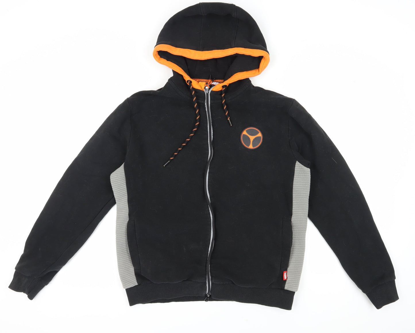 Unisex Adults UK Size M Marvel Black Full Zip Hoodie