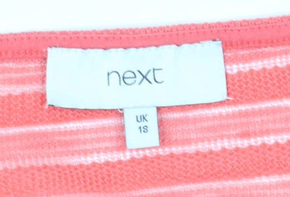 Womens UK Size 18 NEXT Red Jersey T-Shirt