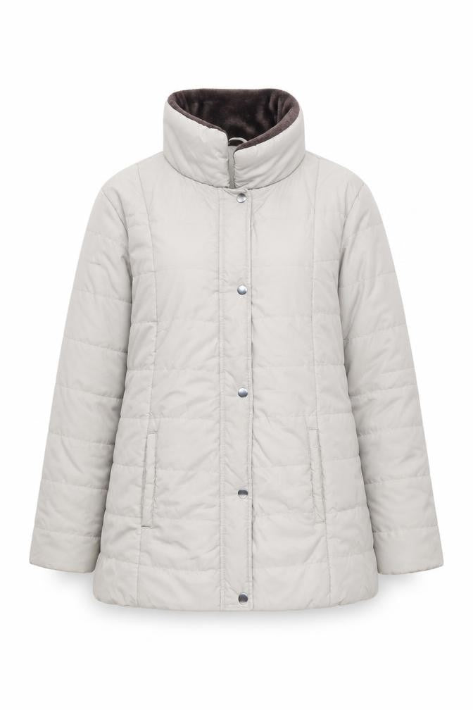 Womens UK Size XL Anne de Lançay Beige Puffer Jacket