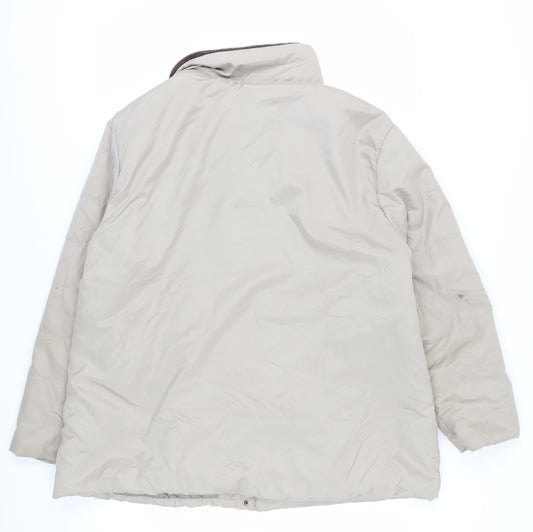 Womens UK Size XL Anne de Lançay Beige Puffer Jacket