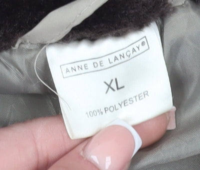 Womens UK Size XL Anne de Lançay Beige Puffer Jacket
