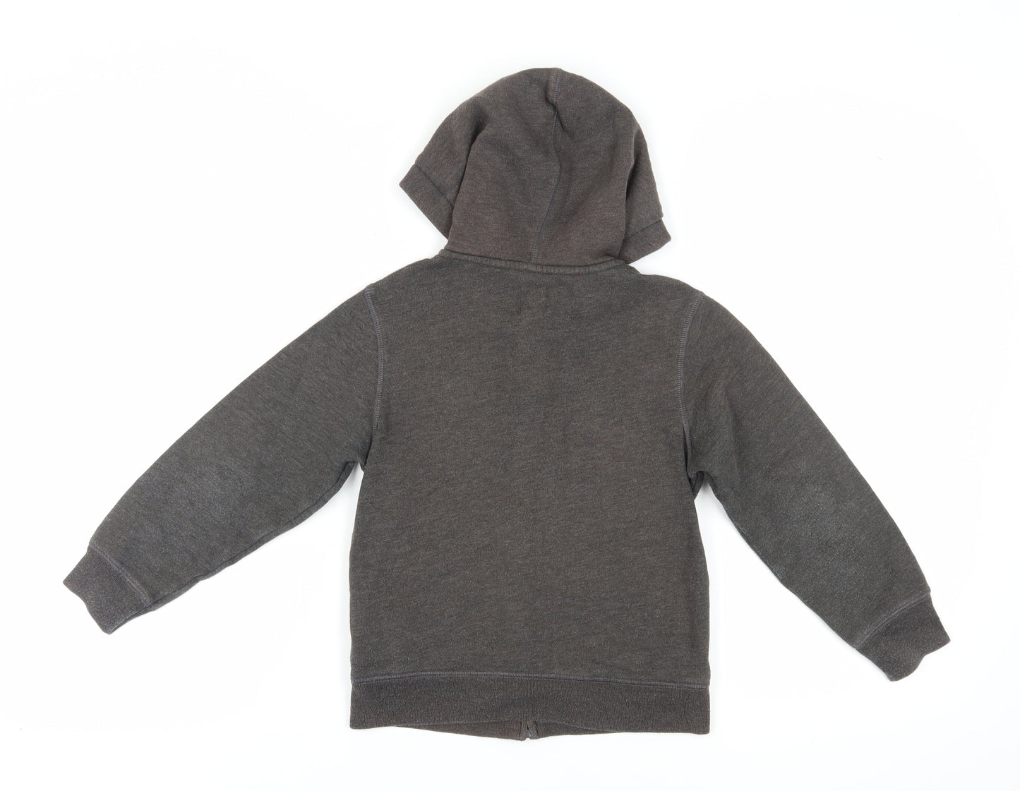 GAP Boys Black Full Zip Hoodie S - Logo, Hooded, Cotton Blend