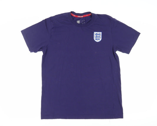 Men's Blue Regular Fit Sports T-Shirt L