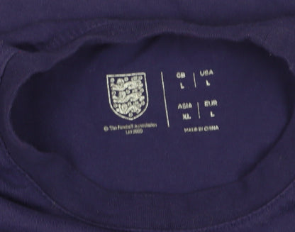 Men's Blue Regular Fit Sports T-Shirt L